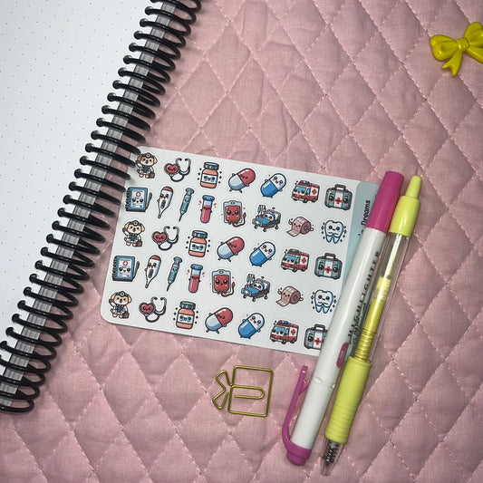 Medical Sampler Icon Planner Stickers