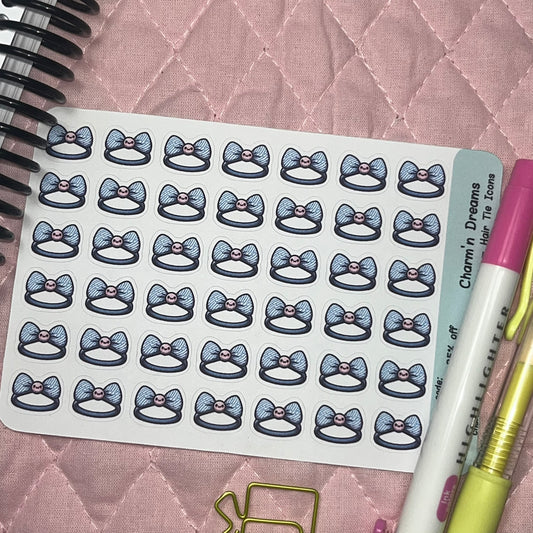Beauty Hair Tie Icon Planner Stickers