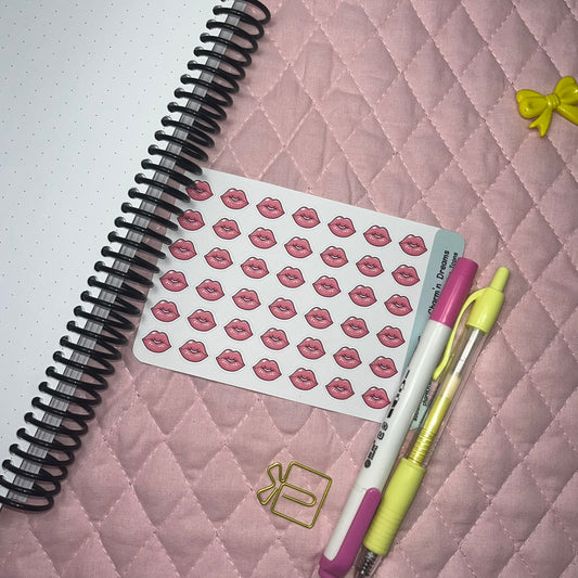 Beauty Lips Icon Planner Stickers