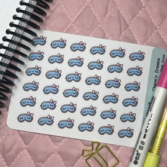 Beauty Eye Mask Icon Planner Stickers