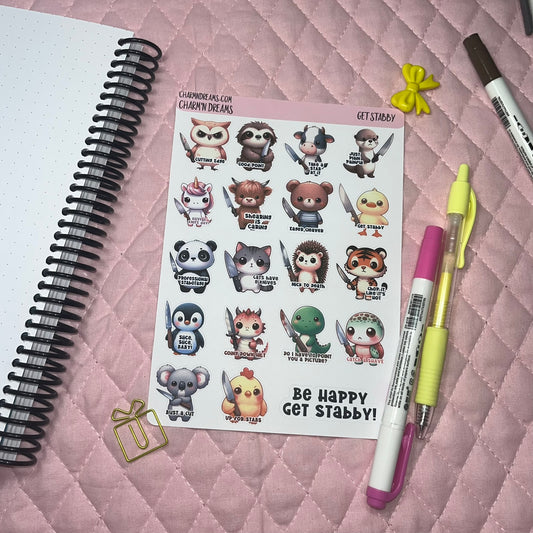 Get Stabby Quotes Planner Stickers