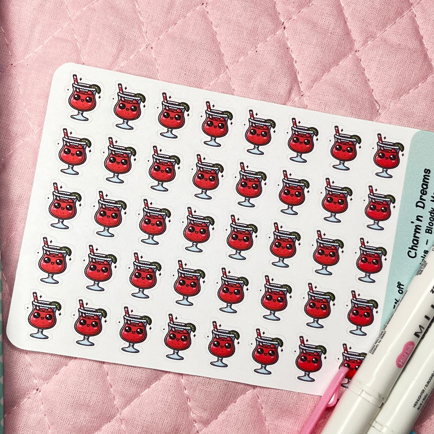 Drinks Bloody Mary Icon Planner Stickers
