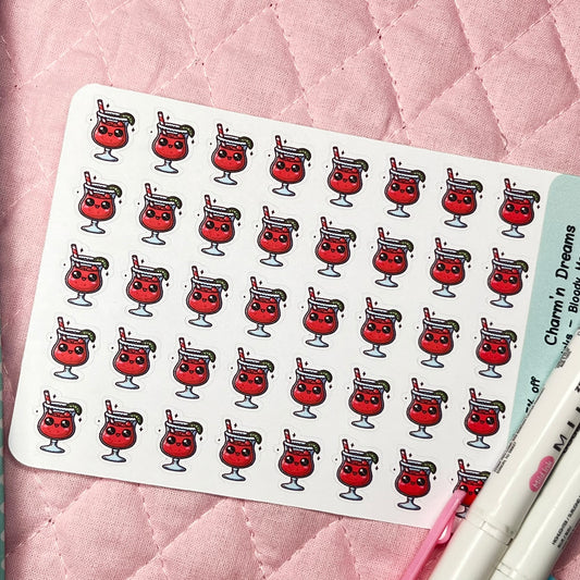 Drinks Bloody Mary Icon Planner Stickers