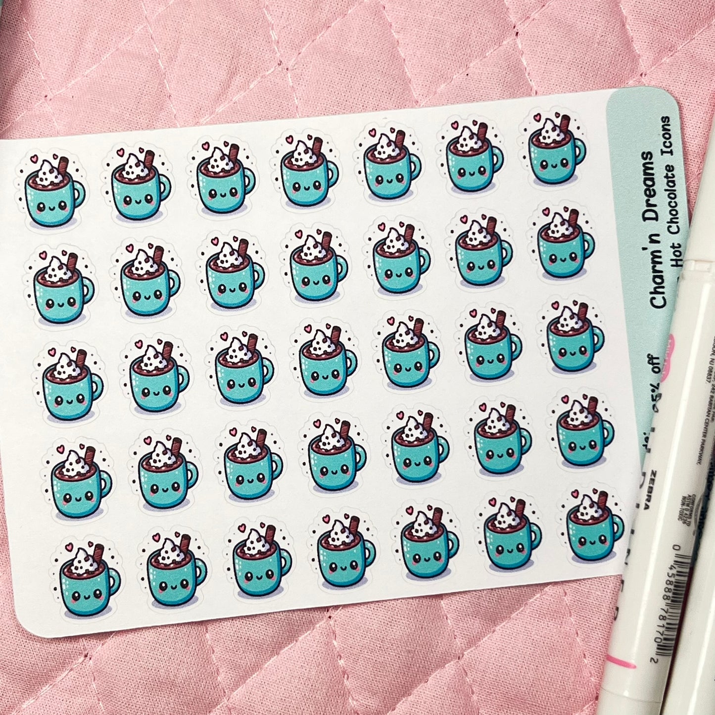 Drinks Hot Chocolate Icon Planner Stickers