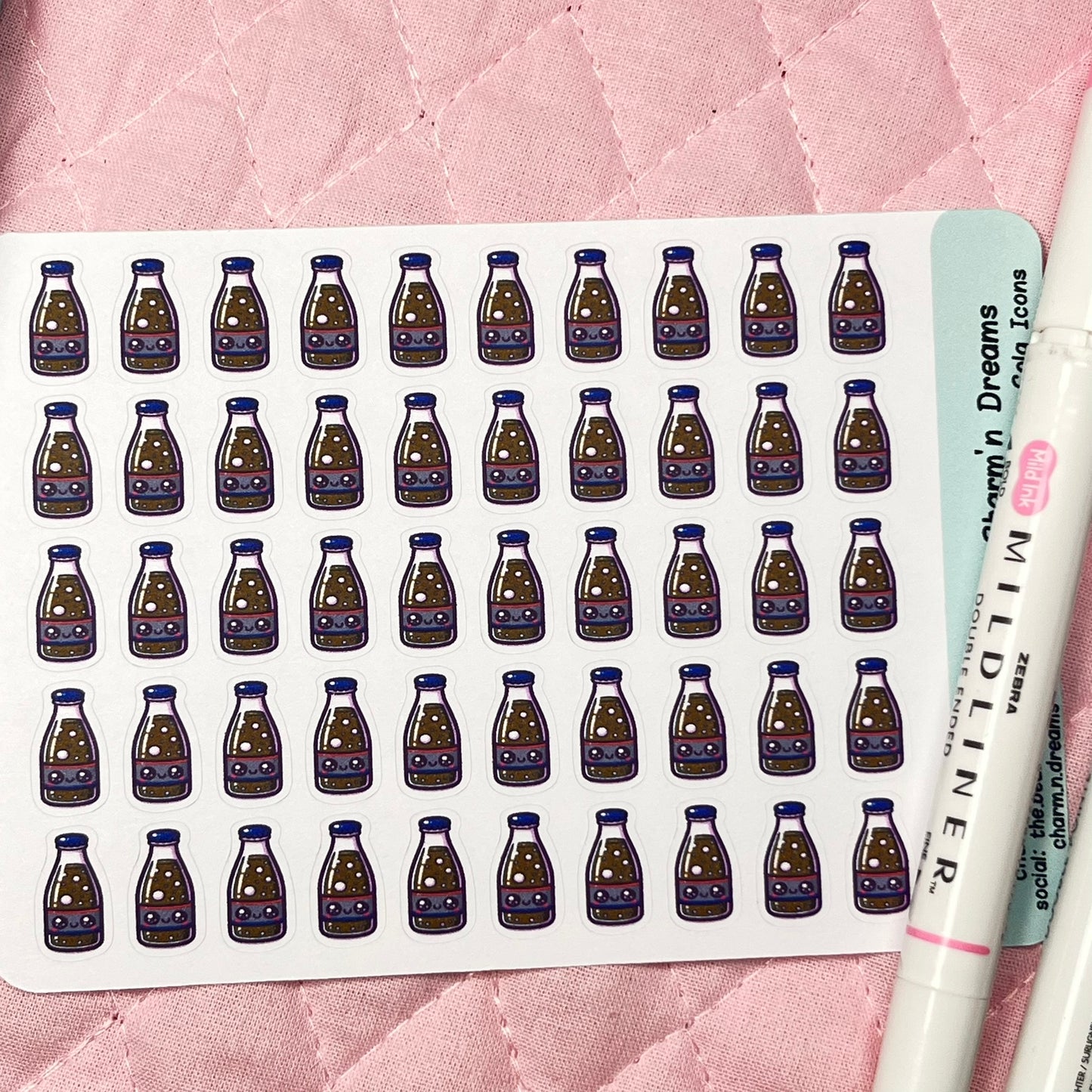 Drinks Cola Bottle Icon Planner Stickers