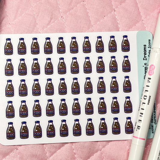 Drinks Cola Bottle Icon Planner Stickers
