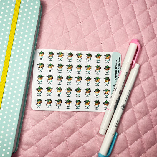 Drinks Pina Colada Icon Planner Stickers