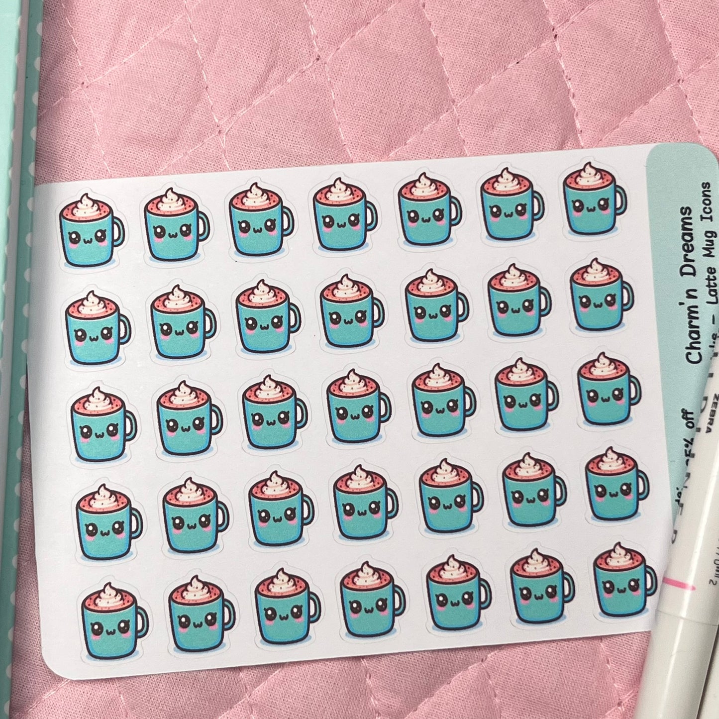 Drinks Hot Chocolate Icon Planner Stickers