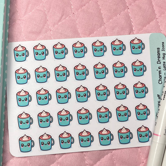 Drinks Hot Chocolate Icon Planner Stickers