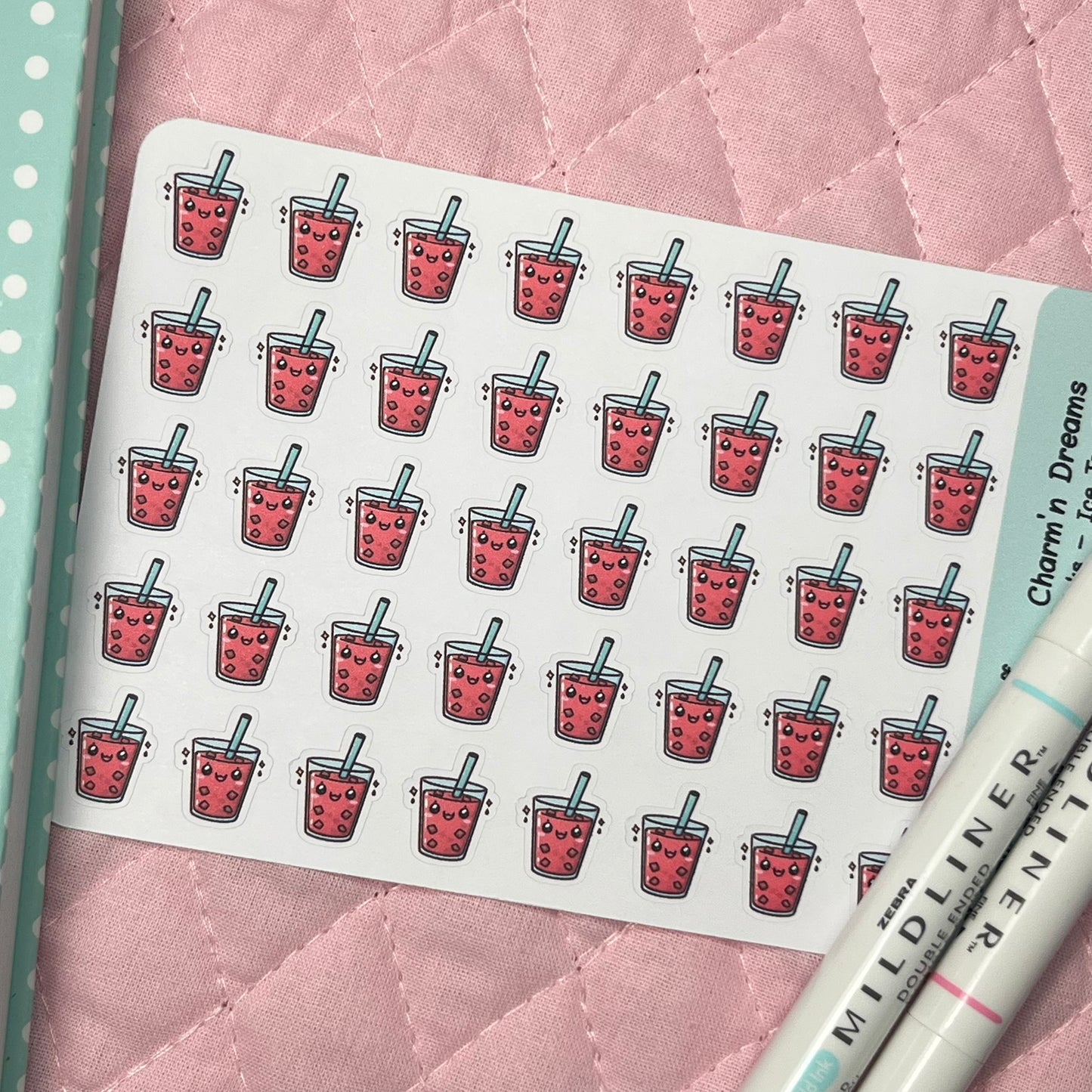 Drinks Iced Tea Icon Planner Stickers