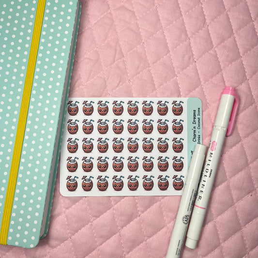 Drinks Coconut Icon Planner Stickers