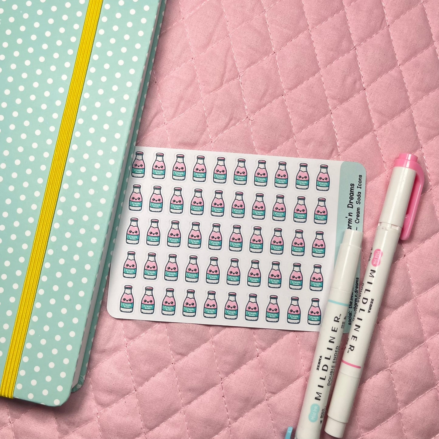 Drinks Cream Soda Icon Planner Stickers