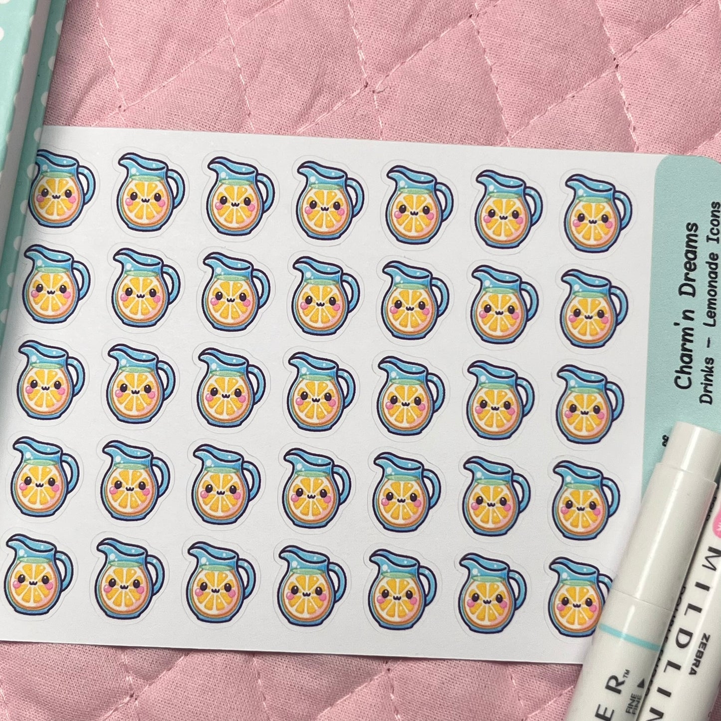 Drinks Lemonade Icon Planner Stickers
