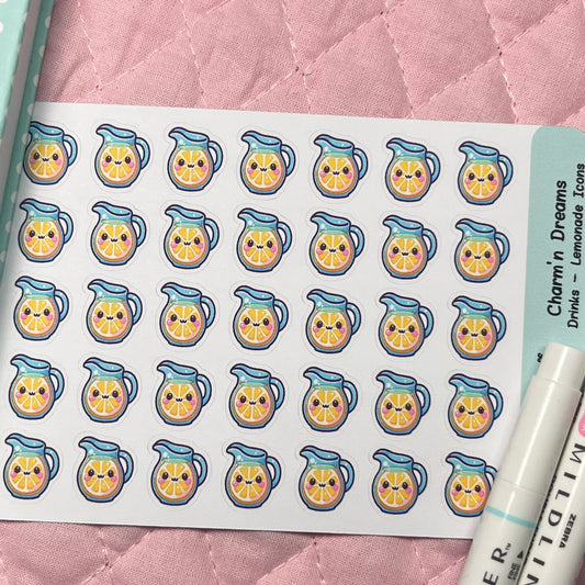 Drinks Lemonade Icon Planner Stickers