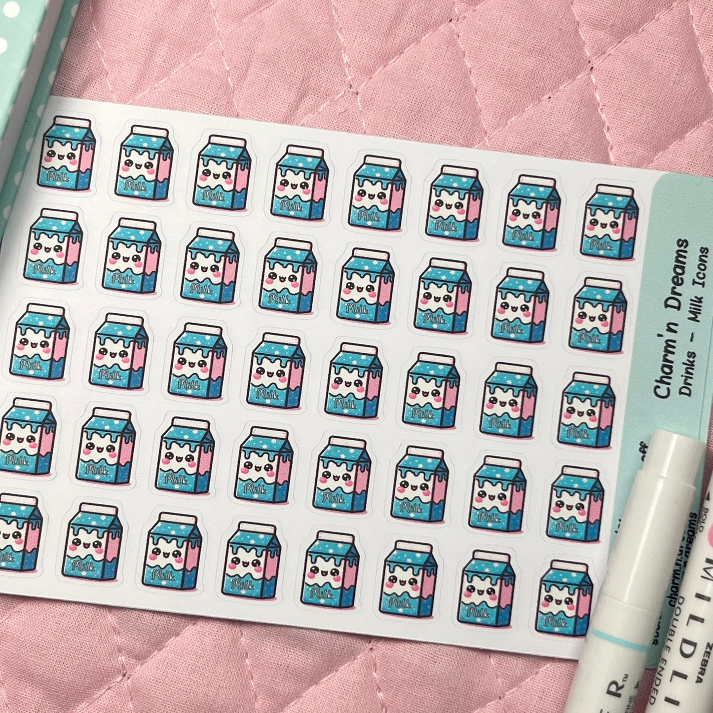 Drinks Milk Icon Planner Stickers