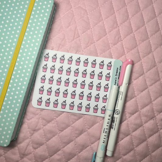 Drinks Milkshake Icon Planner Stickers