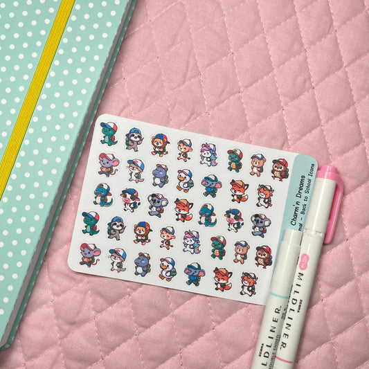 Friends Back to School Icon Planner Stickers