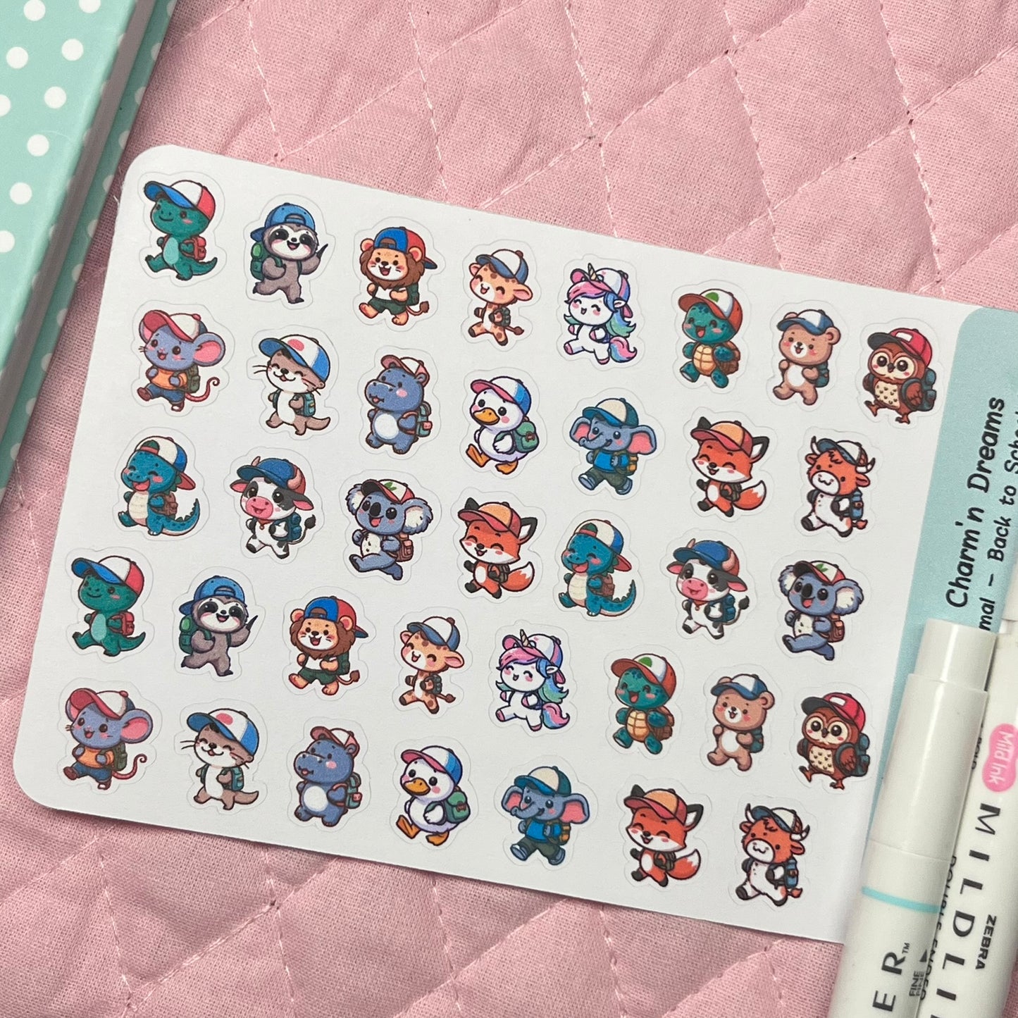Friends Back to School Icon Planner Stickers