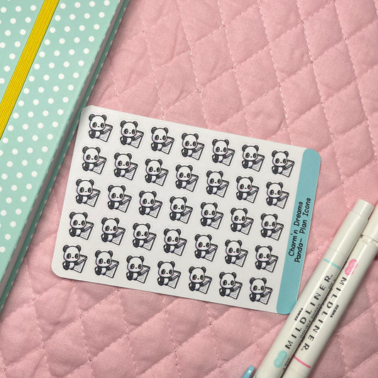 Panda Plan Icon Planner Stickers