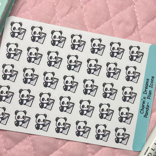 Panda Plan Icon Planner Stickers