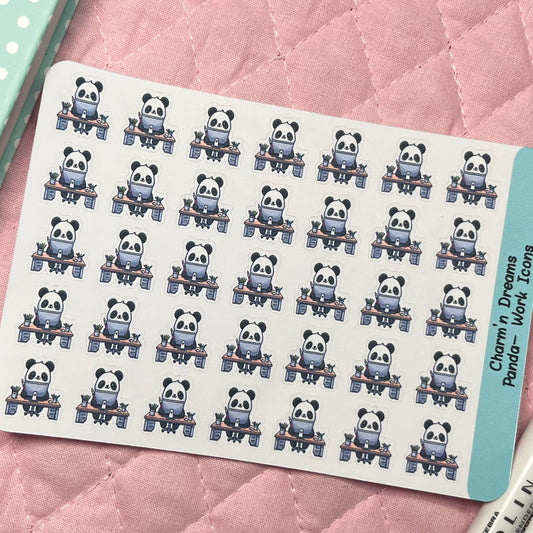 Panda Work Icon Planner Stickers