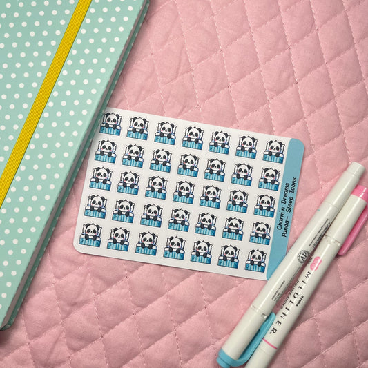 Panda Take a Nap Sleep Icon Planner Stickers