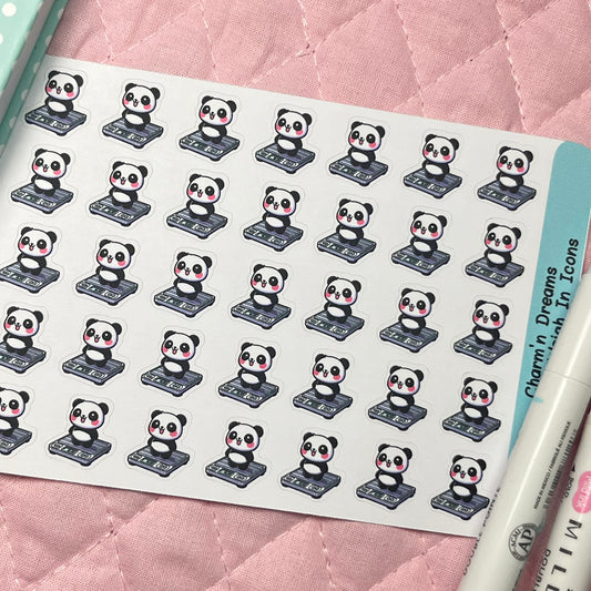 Panda Weigh In- Weight Icon Planner Stickers