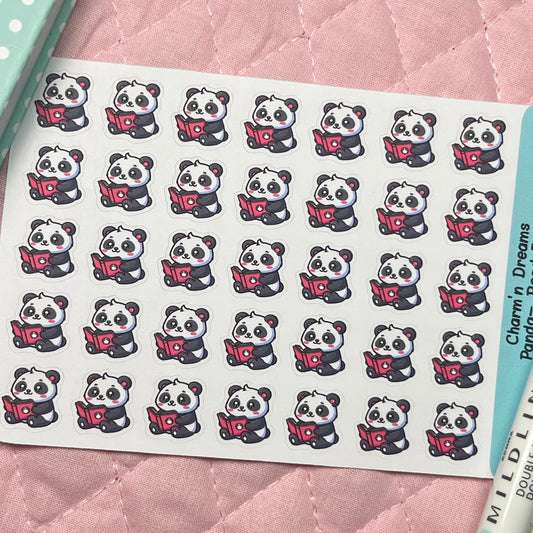 Panda Read Icon Planner Stickers
