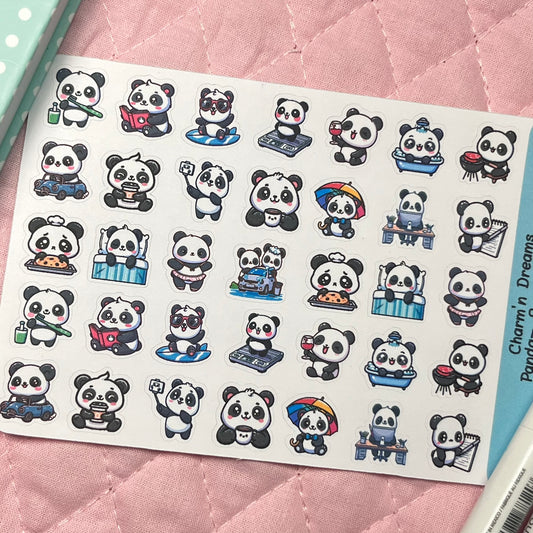 Panda Sampler Icon Planner Stickers