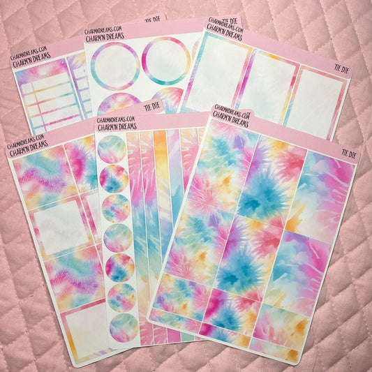 Tie Dye Planner Sticker Kit