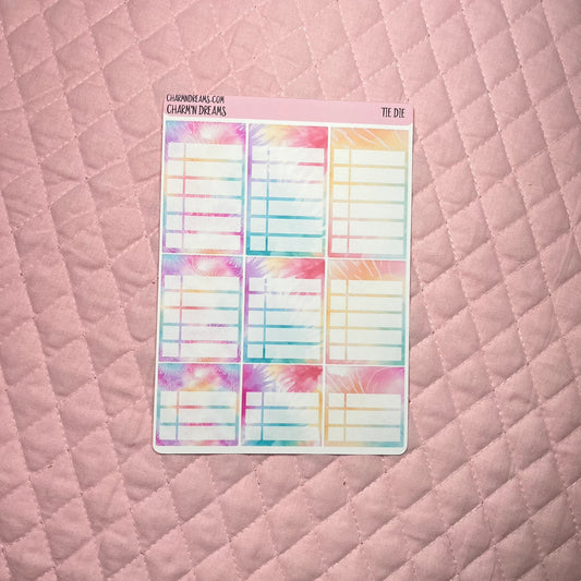 Tie Dye Planner Sticker Kit