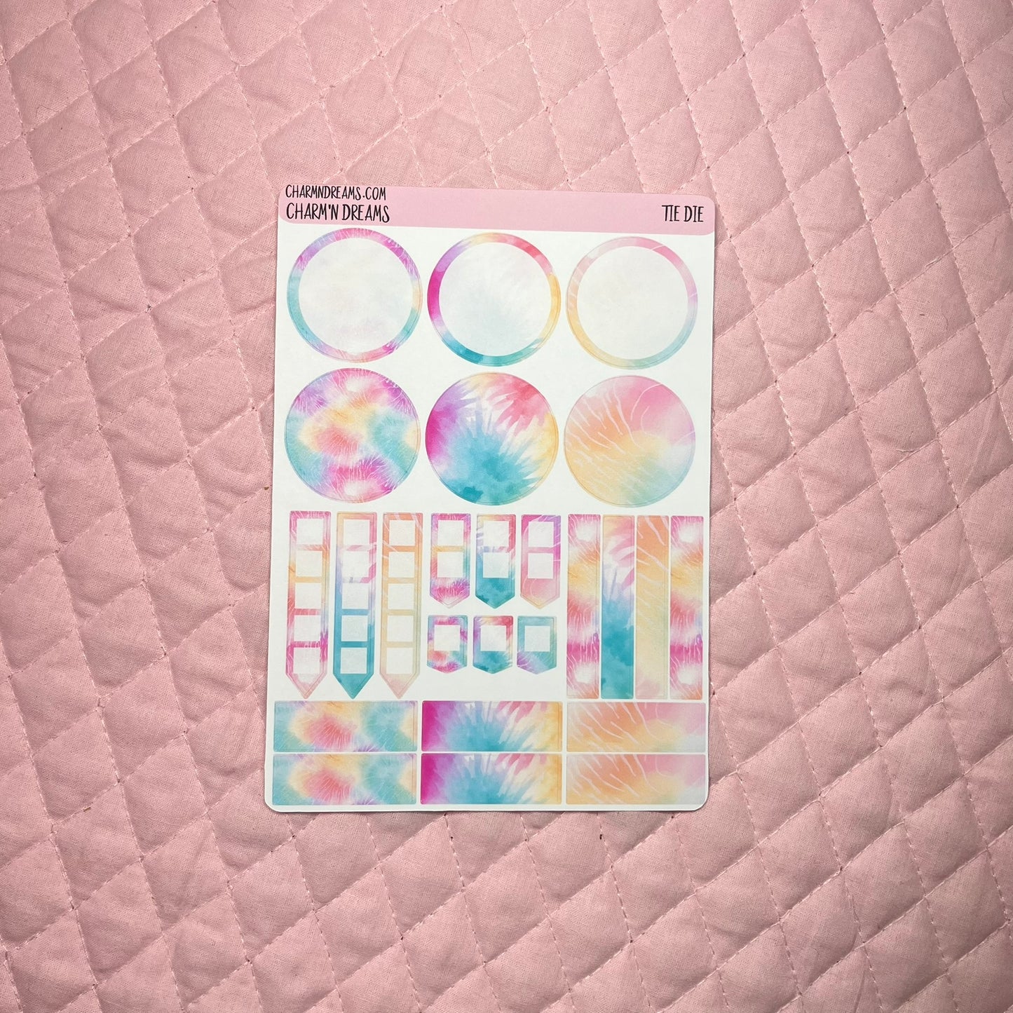 Tie Dye Planner Sticker Kit