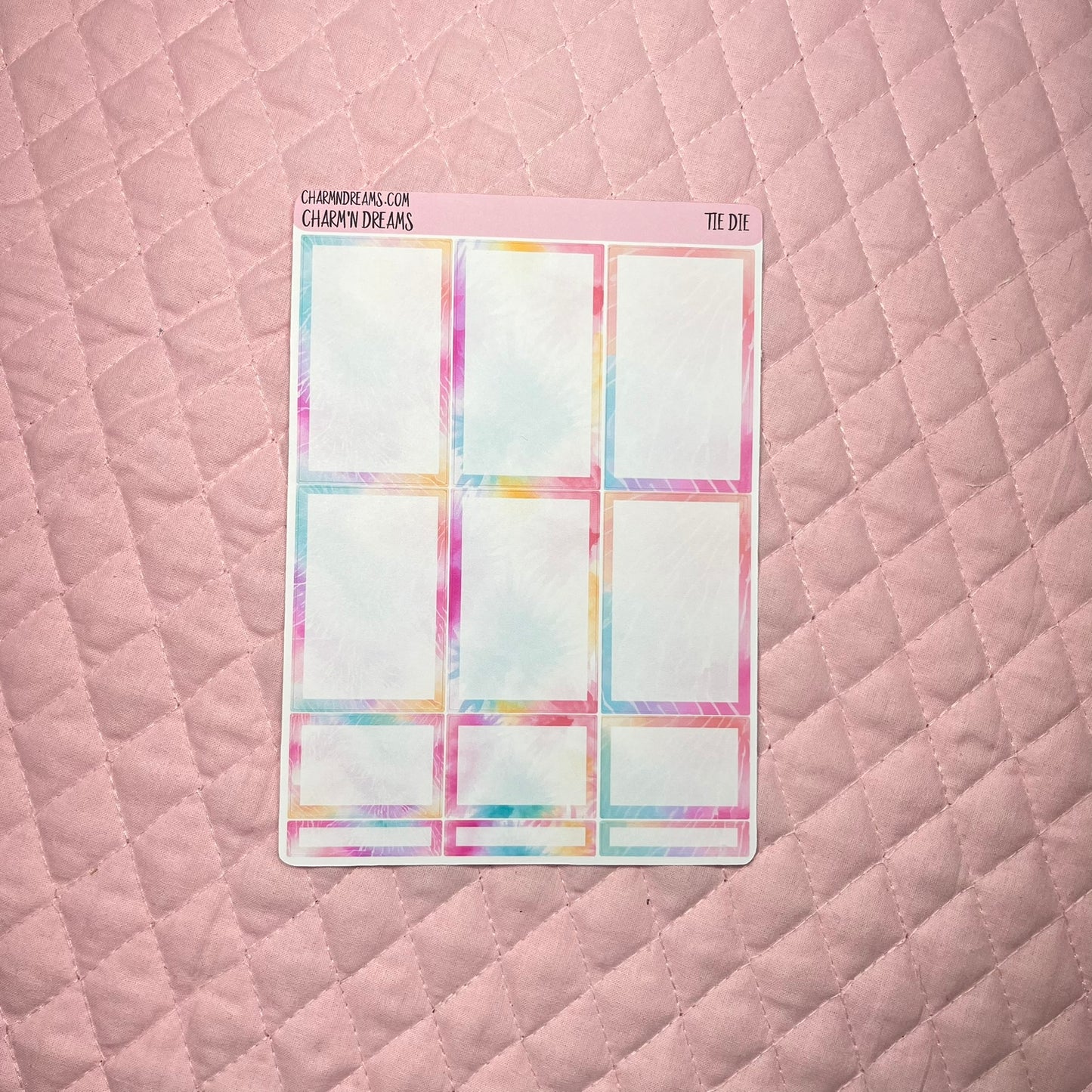 Tie Dye Planner Sticker Kit