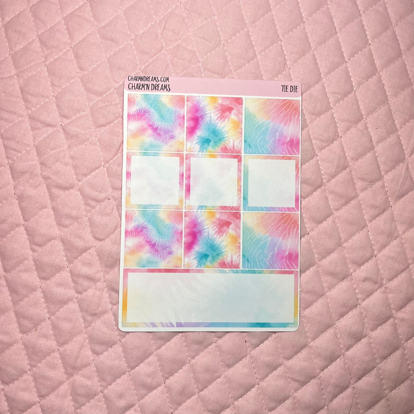 Tie Dye Planner Sticker Kit