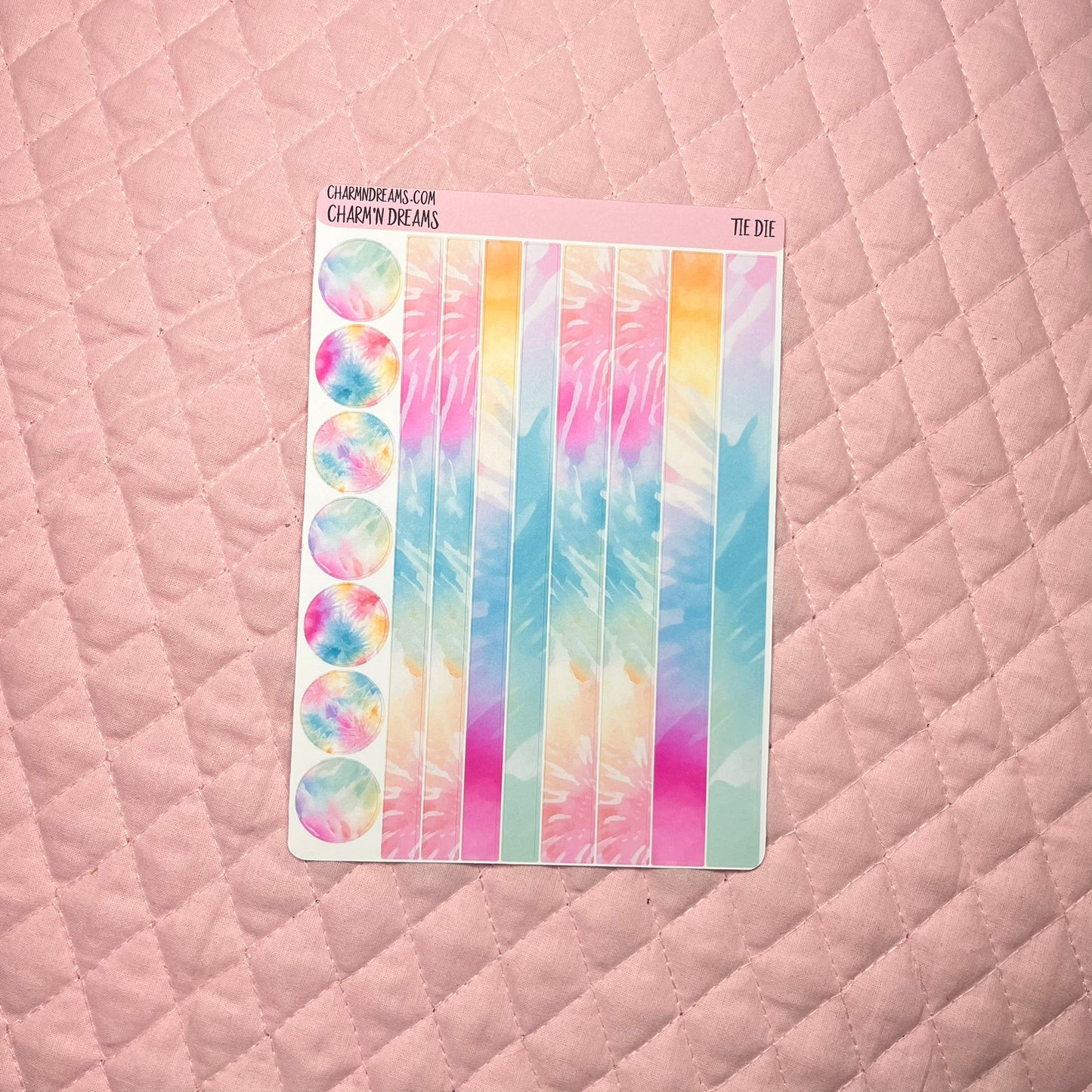 Tie Dye Planner Sticker Kit