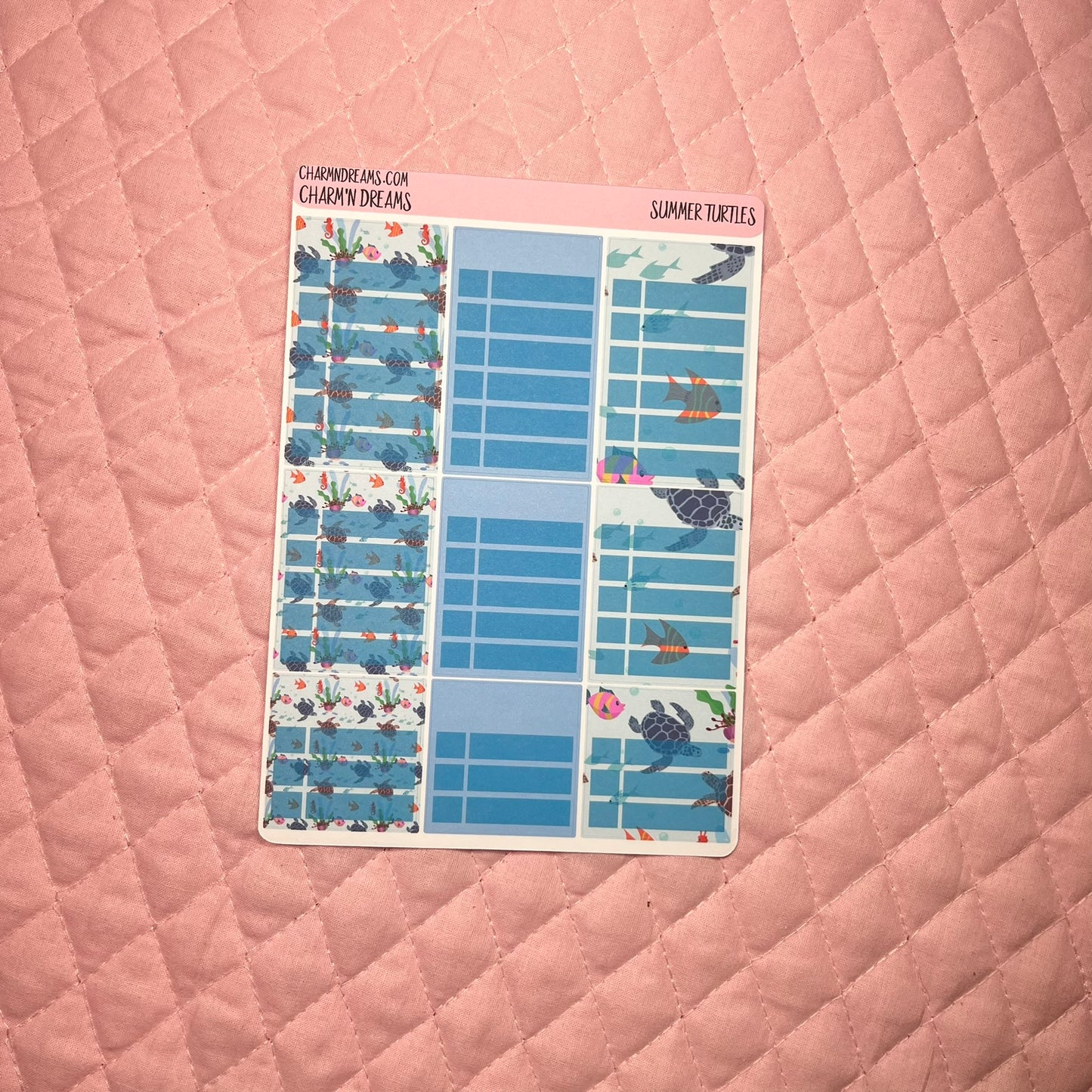 Summer Turtles Planner Sticker Kit