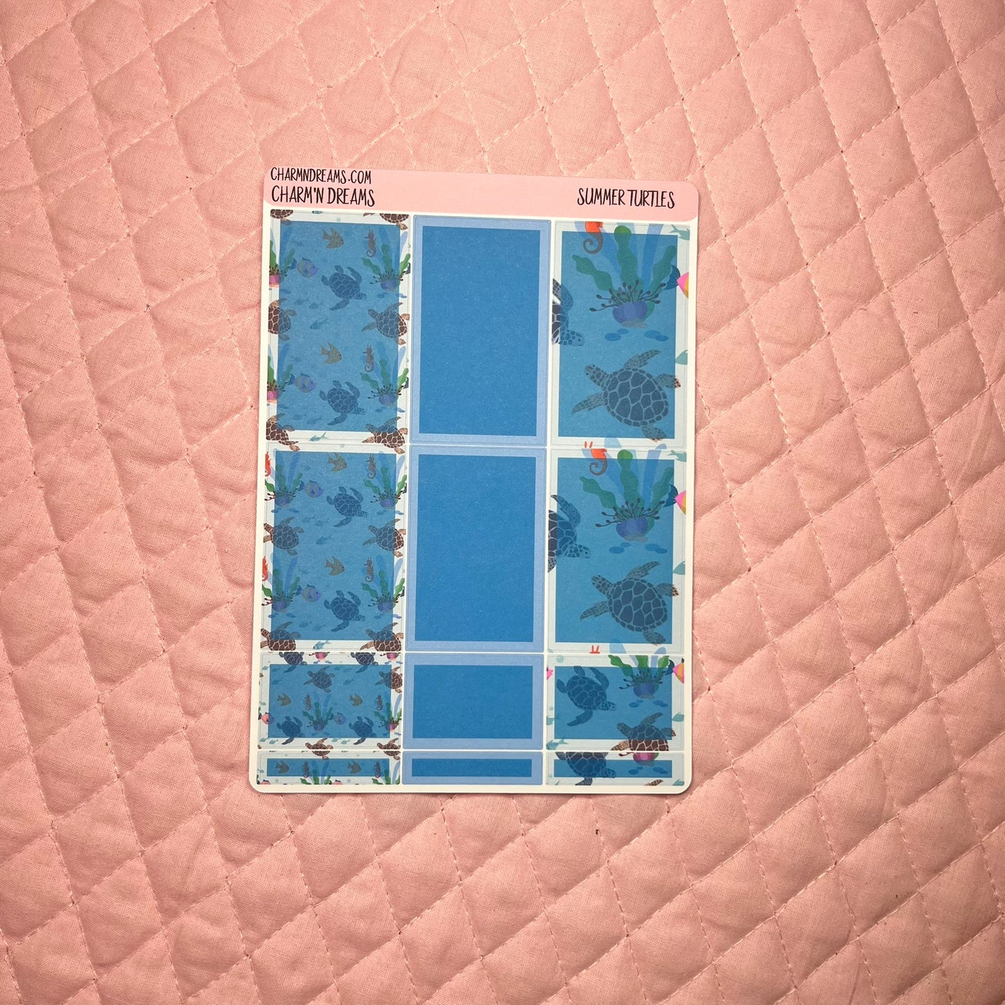 Summer Turtles Planner Sticker Kit