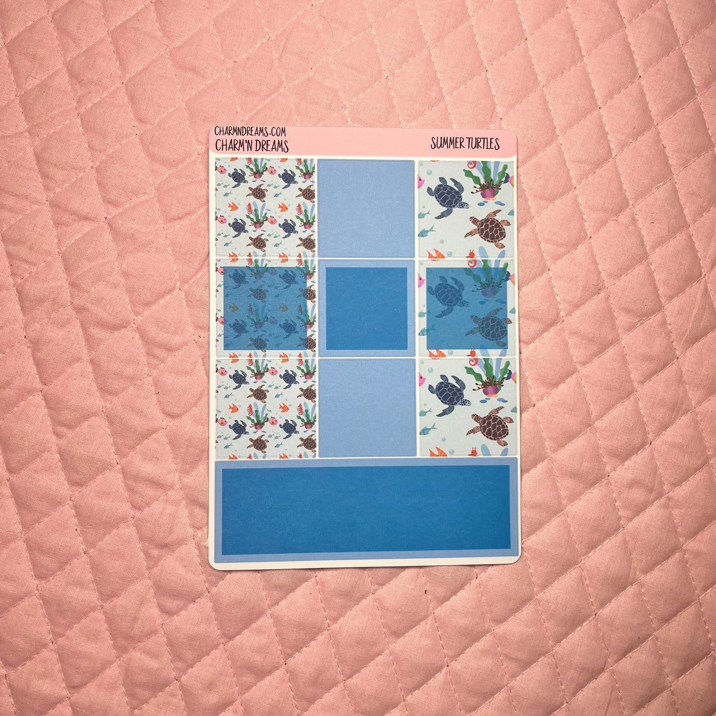 Summer Turtles Planner Sticker Kit