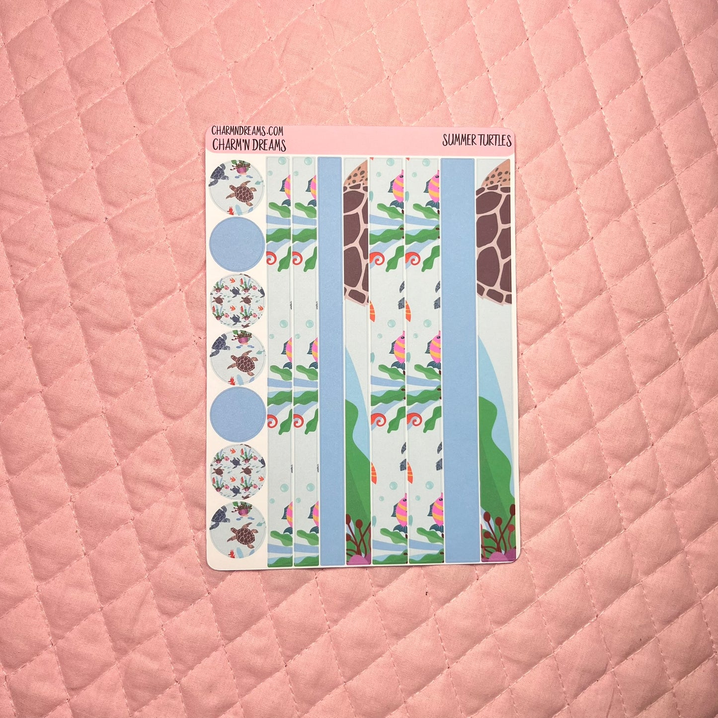 Summer Turtles Planner Sticker Kit