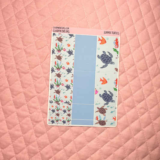 Summer Turtles Planner Sticker Kit