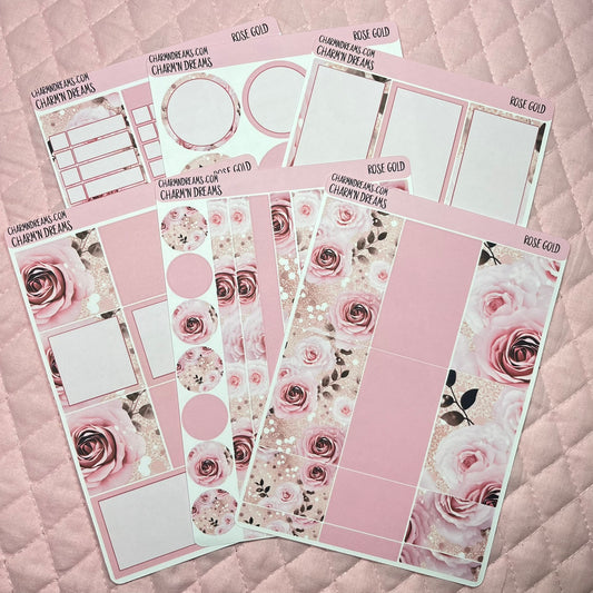 Rose Gold Planner Sticker Kit