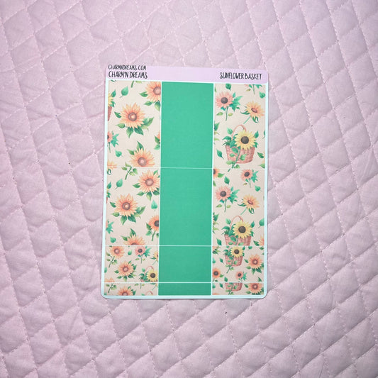 Sunflower Basket Planner Sticker Kit