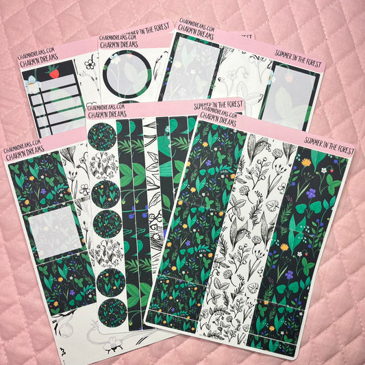 Summer in the Forest Planner Sticker Kit