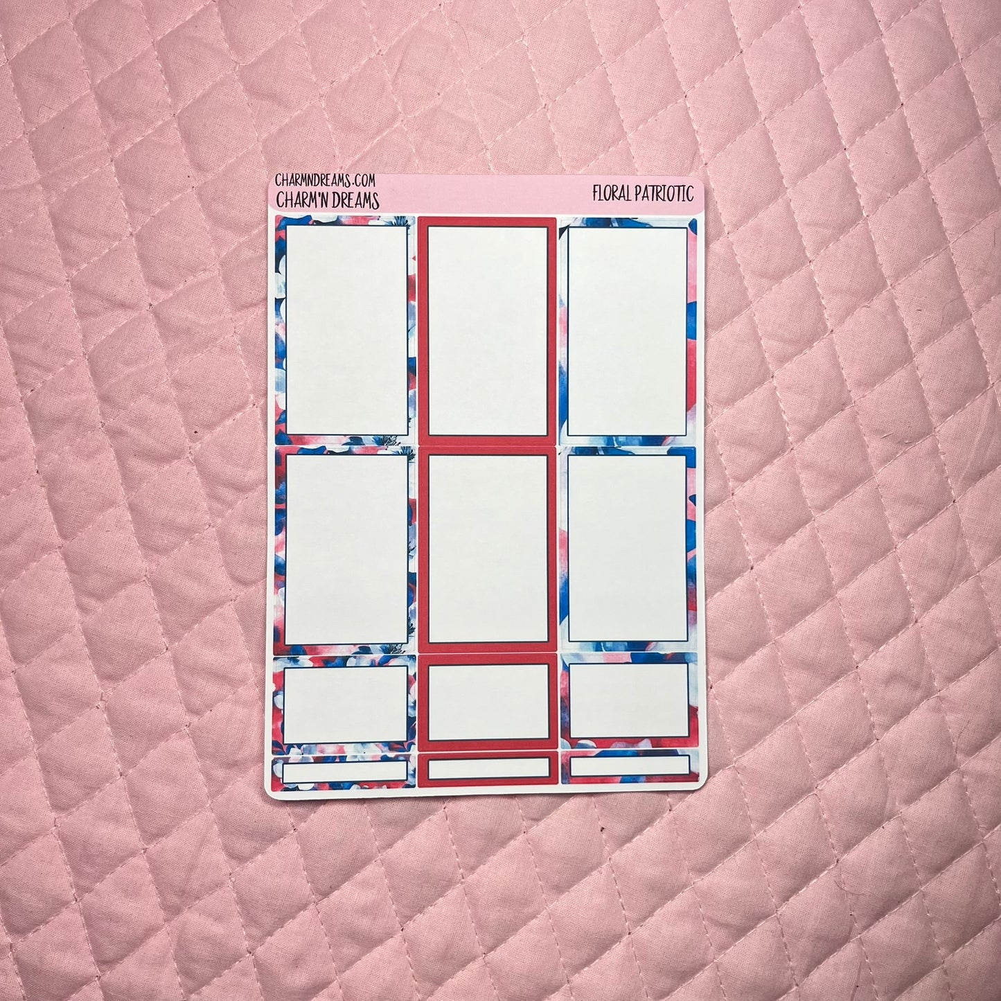 Floral Patriotic Planner Sticker Kit