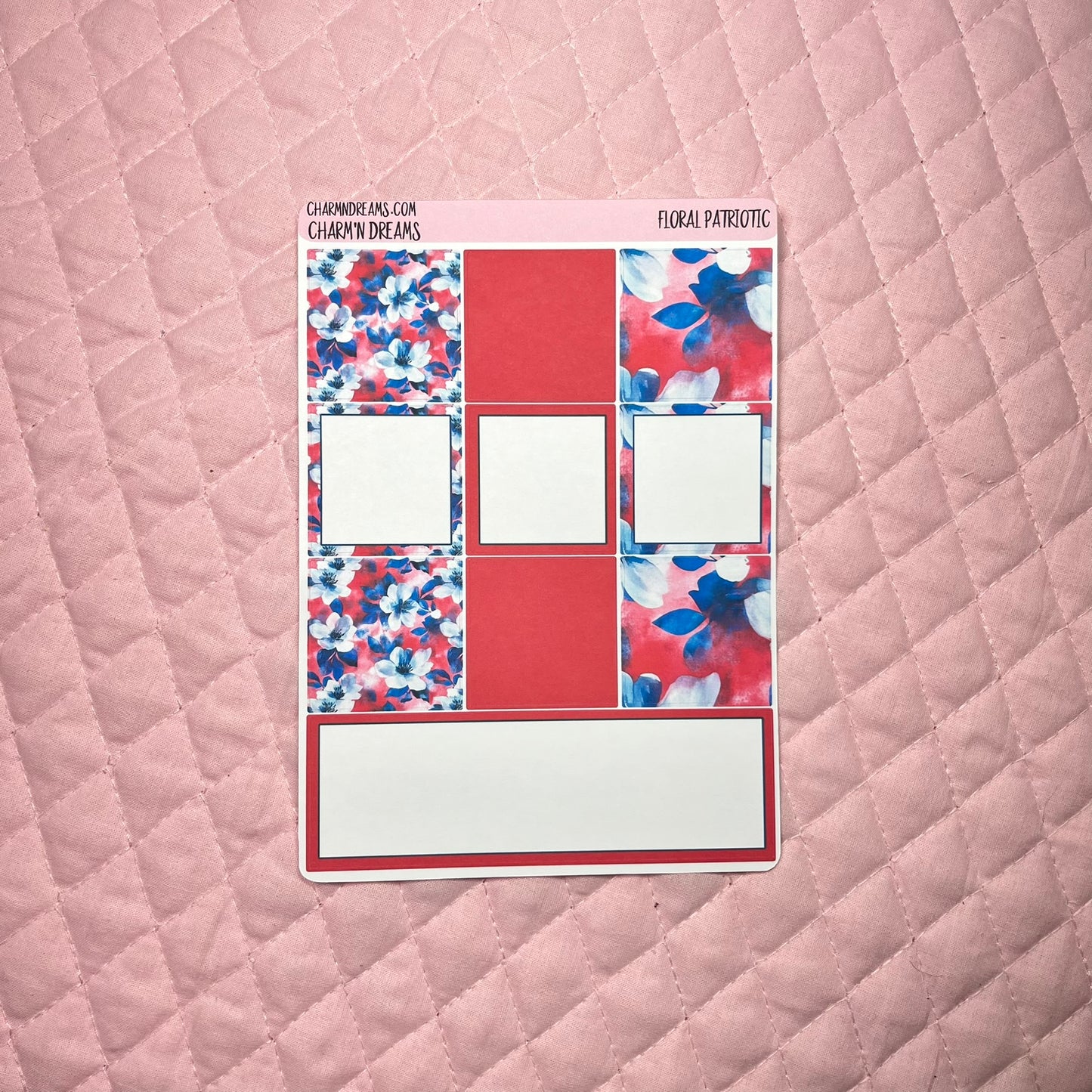 Floral Patriotic Planner Sticker Kit