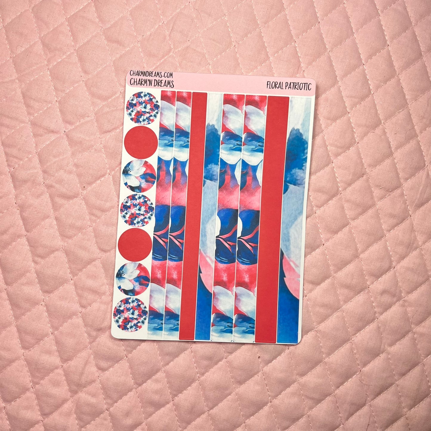 Floral Patriotic Planner Sticker Kit