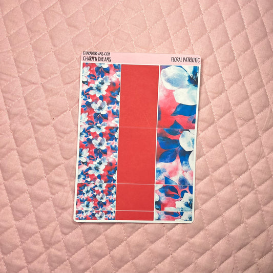 Floral Patriotic Planner Sticker Kit