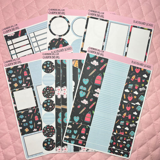 Blackboard School Planner Sticker Kit