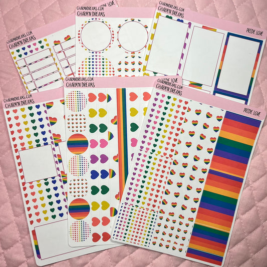 Pride Hearts Planner Sticker Kit
