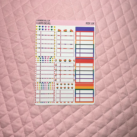 Pride Hearts Planner Sticker Kit
